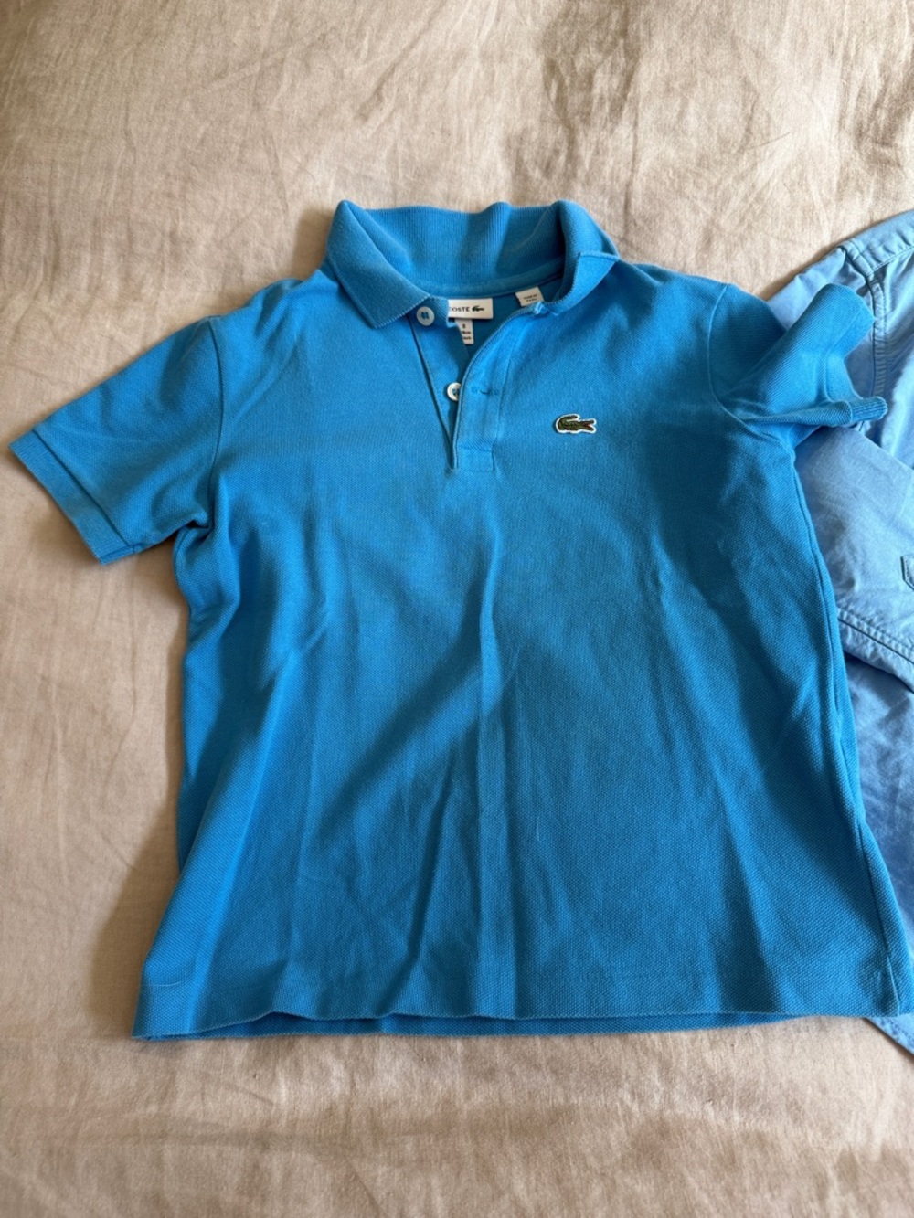 1 LACOSTE Polo 👕 Sz 8 & 1 Blue RALPH LAUREN shirt Sz 7 perfect condition for BOY - Picture 2 of 8